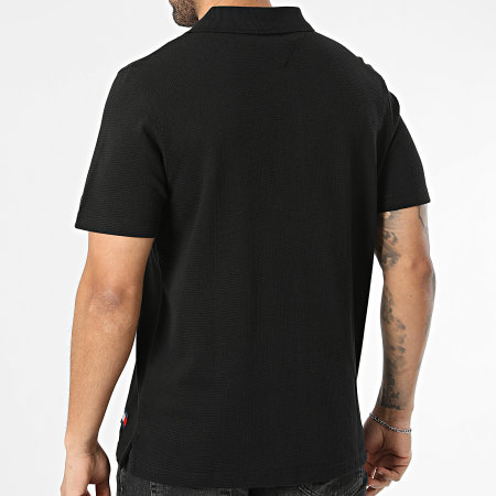 Tommy Jeans - Polo Manches Courtes Regular Fit Waffle 2703 Noir
