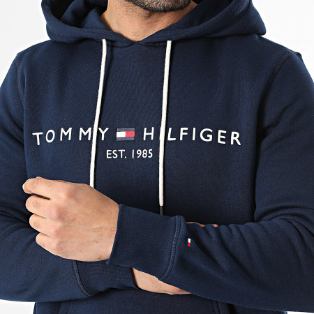 Tommy Hilfiger - Sweat Capuche Tommy Logo 1599 Bleu Marine