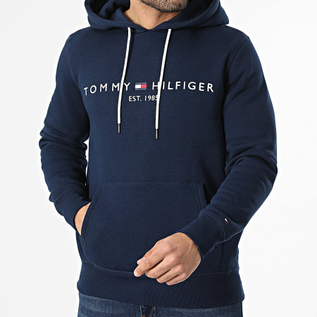 Tommy Hilfiger - Sweat Capuche Tommy Logo 1599 Bleu Marine