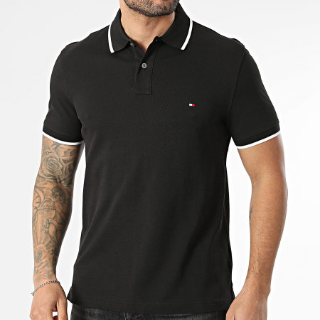 Tommy Hilfiger - Polo Manches Courtes Regular Fit Pique Undercollar 2748 Noir