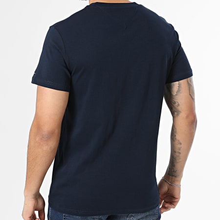 Tommy Jeans - Tee Shirt Slim Sign Chest 2538 Bleu Marine