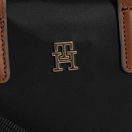 Tommy Hilfiger - Bolso de mujer Popette Micro 8368 Negro Marrón Dorado