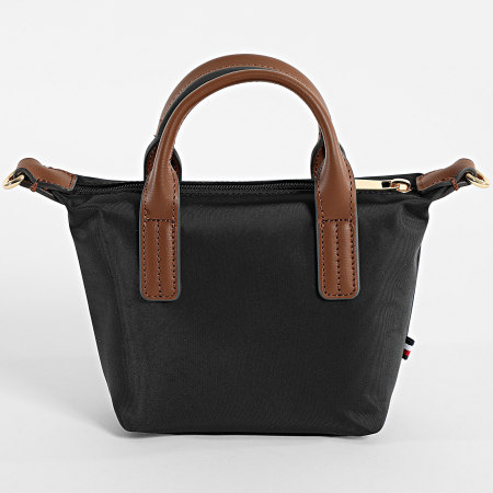 Tommy Hilfiger - Bolso de mujer Popette Micro 8368 Negro Marrón Dorado
