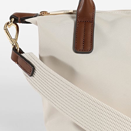 Tommy Hilfiger - Bolso de mujer Popette Mini Tote 7709 Beige Marrón Dorado