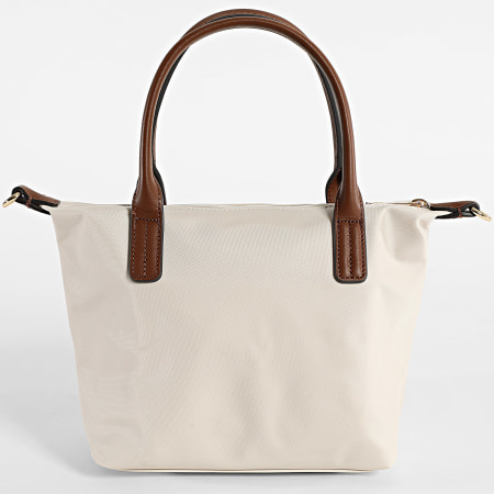 Tommy Hilfiger - Bolso de mujer Popette Mini Tote 7709 Beige Marrón Dorado