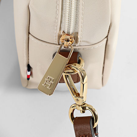 Tommy Hilfiger - Bolso de mano para mujer Popette 7704 Beige Dorado