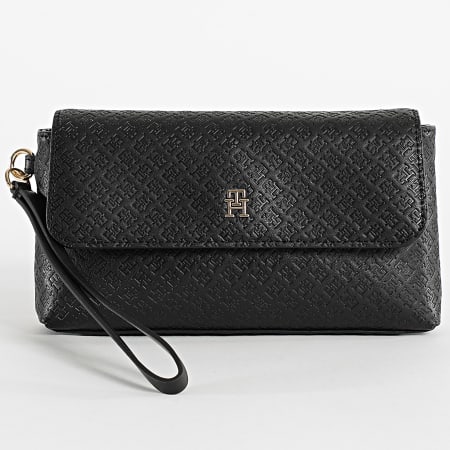 Tommy Hilfiger - Pochette Femme Icon Daily Pouch Mono 8602 Noir Doré
