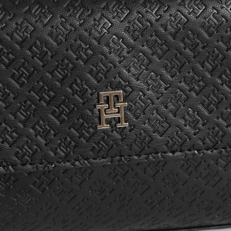 Tommy Hilfiger - Pochette Femme Icon Daily Pouch Mono 8602 Noir Doré