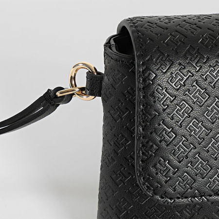 Tommy Hilfiger - Pochette Femme Icon Daily Pouch Mono 8602 Noir Doré