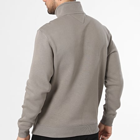 Tommy Jeans - Sweat Col Montant Zippée Regular Fit 0339 Taupe