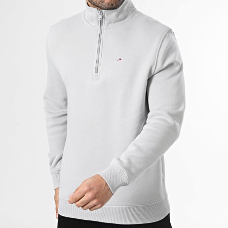 Tommy Jeans - Sweat Col Montant Zippée Regular Fit 0339 Gris Clair