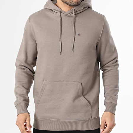 Tommy Jeans - Sweat Capuche Flag 0742 Taupe