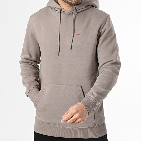 Tommy Jeans - Sweat Capuche Flag 0742 Taupe
