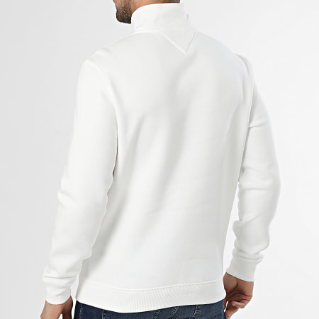 Tommy Jeans - Sweat Col Montant Zippée Regular Fit 0339 Blanc