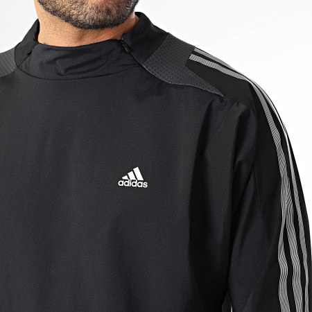 Adidas Originals - Veste Zippée Outdoor A Bandes F50 KE0754 Noir Argenté