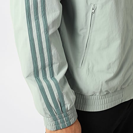 Adidas Originals - Veste Zippée A Bandes Firebird KQ9496 Bleu Vert Clair