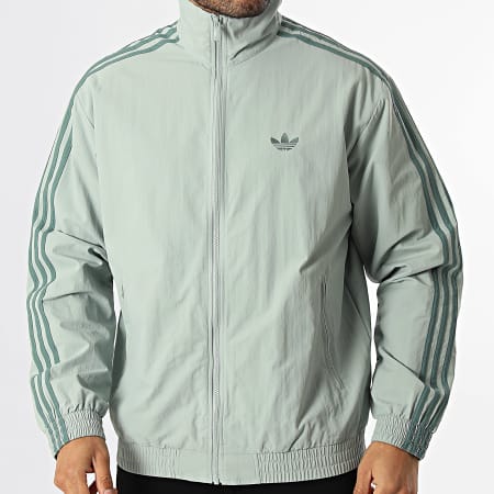 Adidas Originals - Veste Zippée A Bandes Firebird KQ9496 Bleu Vert Clair