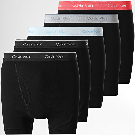 Calvin Klein - Lot De 5 Boxers NB1429 Noir Gris Rouge Bleu