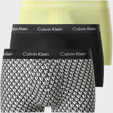 Calvin Klein - Lot De 3 Boxers U2664G Vert Clair Noir Blanc