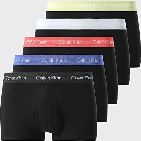 Calvin Klein - Pack de 5 Boxers NB2734A Negro Rojo Verde Azul