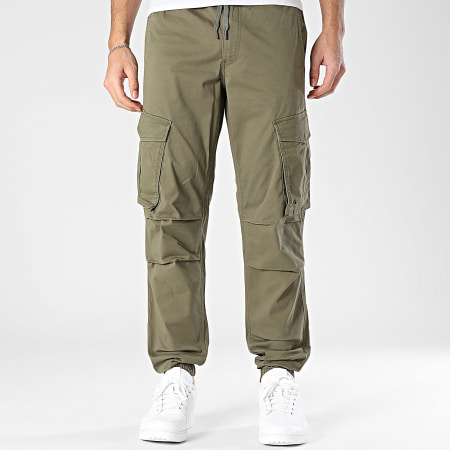 Jack And Jones - Pantalon Cargo Relaxed Fit Kane Noah Vert Kaki