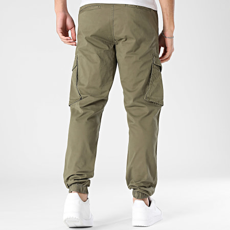 Jack And Jones - Pantalon Cargo Relaxed Fit Kane Noah Vert Kaki