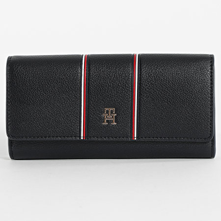 Tommy Hilfiger - Portefeuille Femme Icon Large Flap 8656 Bleu Marine