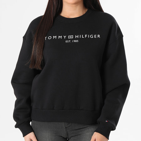 Tommy Hilfiger - Sweat Crewneck Femme Corp Logo 7831 Noir