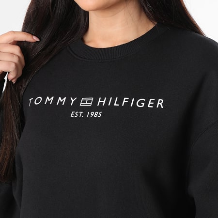 Tommy Hilfiger - Sweat Crewneck Femme Corp Logo 7831 Noir