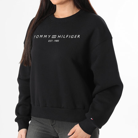 Tommy Hilfiger - Sweat Crewneck Femme Corp Logo 7831 Noir