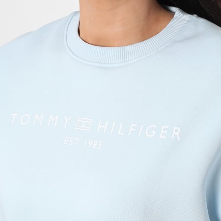 Tommy Hilfiger - Sweat Crewneck Femme Corp Logo 7831 Bleu Clair