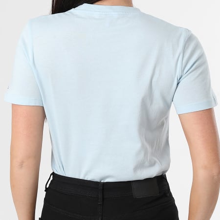 Tommy Hilfiger - Tee Shirt Femme Corp Logo 0276 Bleu Clair
