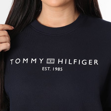 Tommy Hilfiger - Sweat Crewneck Femme Corp Logo 7831 Bleu Marine