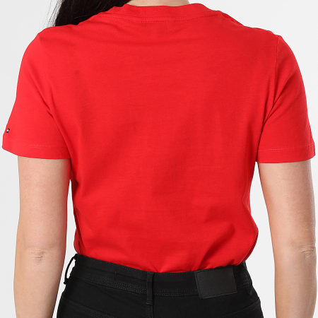 Tommy Hilfiger - Tee Shirt Femme Corp Logo 0276 Rouge