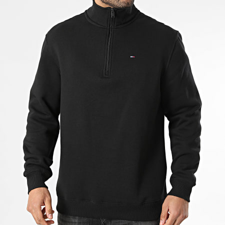 Tommy Jeans - Sweat Col Montant Zippée Regular Fit 0339 Noir