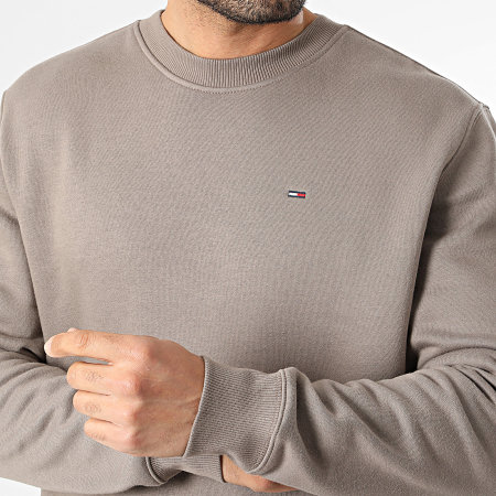 Tommy Jeans - Sweat Crewneck Flag 0741 Taupe