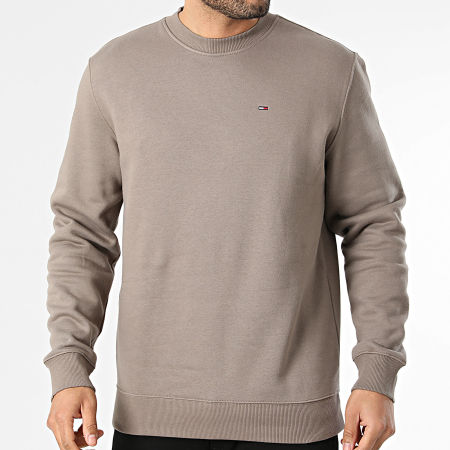 Tommy Jeans - Sweat Crewneck Flag 0741 Taupe