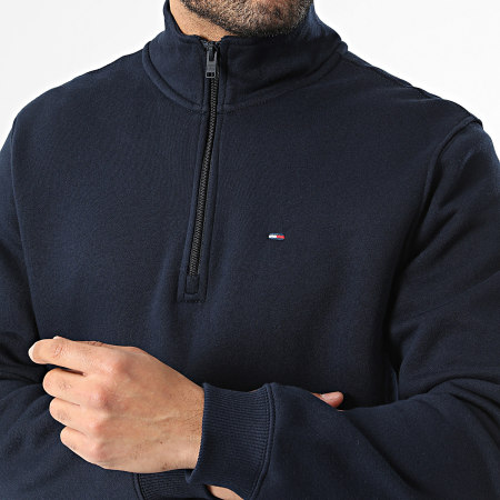 Tommy Jeans - Sweat Col Montant Zippée Regular Fit 0339 Bleu Marine