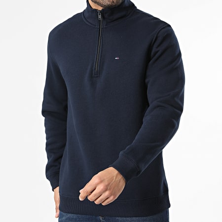 Tommy Jeans - Sweat Col Montant Zippée Regular Fit 0339 Bleu Marine