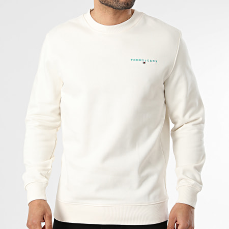 Tommy Jeans - Sweat Crewneck Linear 0249 Beige Clair