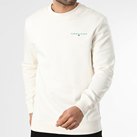 Tommy Jeans - Sweat Crewneck Linear 0249 Beige Clair