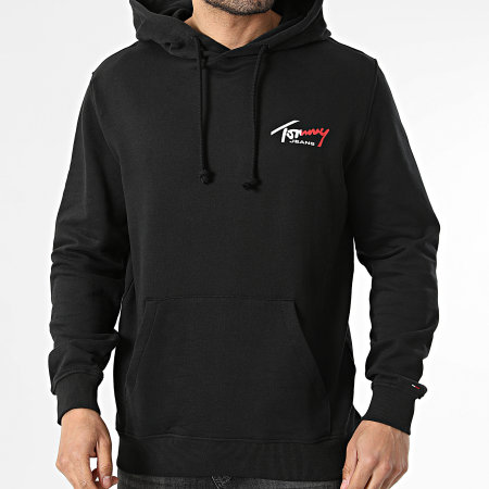 Tommy Jeans - Sweat Capuche Regular Fit Entry Sign 2680 Noir