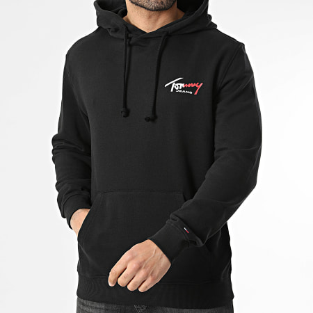 Tommy Jeans - Sweat Capuche Regular Fit Entry Sign 2680 Noir