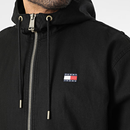 Tommy Jeans - Veste Capuche Zippée Herringbone 2847 Noir