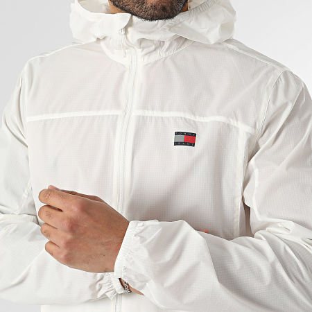 Tommy Jeans - Coupe-Vent Capuche Zippé Outdoor 3112 Beige Clair