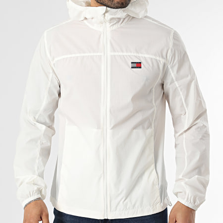 Tommy Jeans - Coupe-Vent Capuche Zippé Outdoor 3112 Beige Clair