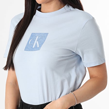 Calvin Klein - Tee Shirt Femme 819G Bleu Clair