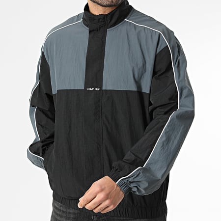 Calvin Klein - Veste Zippée Colorblock MS6J402 Noir Gris Anthracite