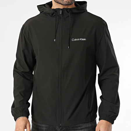 Calvin Klein - Coupe-Vent Capuche Zippé MS6J400 Noir