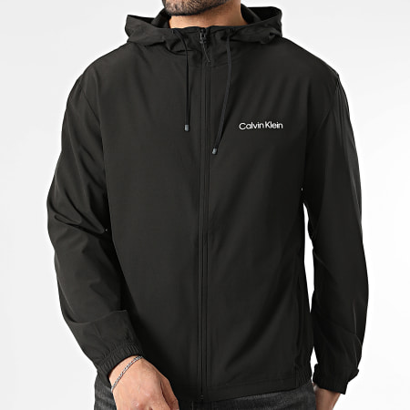 Calvin Klein - Coupe-Vent Capuche Zippé MS6J400 Noir